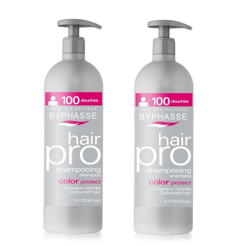 Lot de 2 - Shampooing Color Protect Hair Pro - Cheveux colorés - 1 L