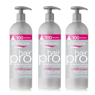 Lot de 3 - Shampooing Color Protect Hair Pro - Cheveux colorés - 1 L