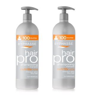 Lot de 2 - Shampooing Nutritiv riche Hair Pro - Cheveux secs - 1 L