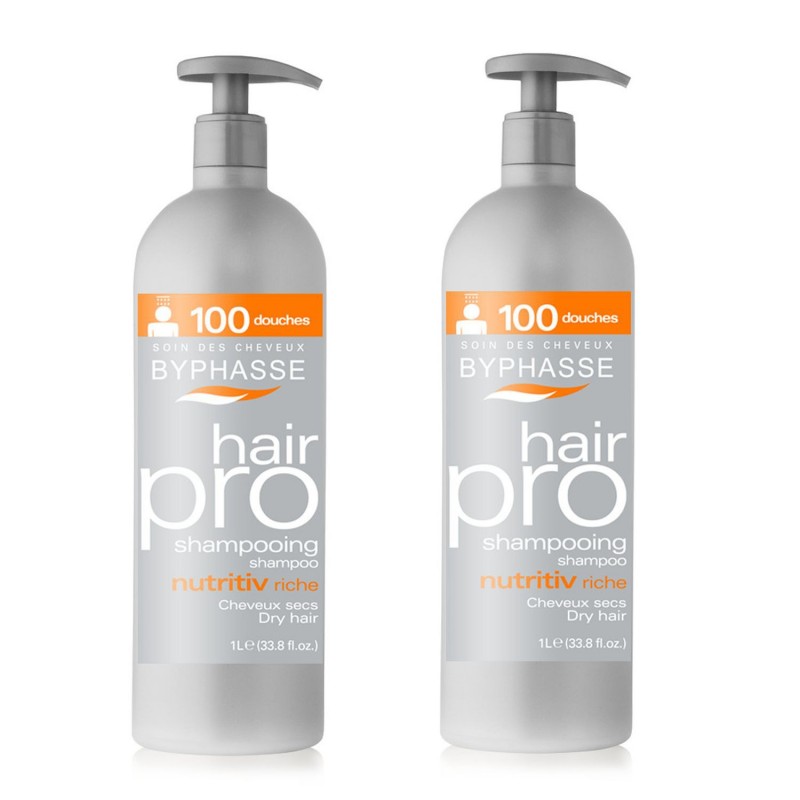 Lot de 2 - Shampooing Nutritiv riche Hair Pro - Cheveux secs - 1 L