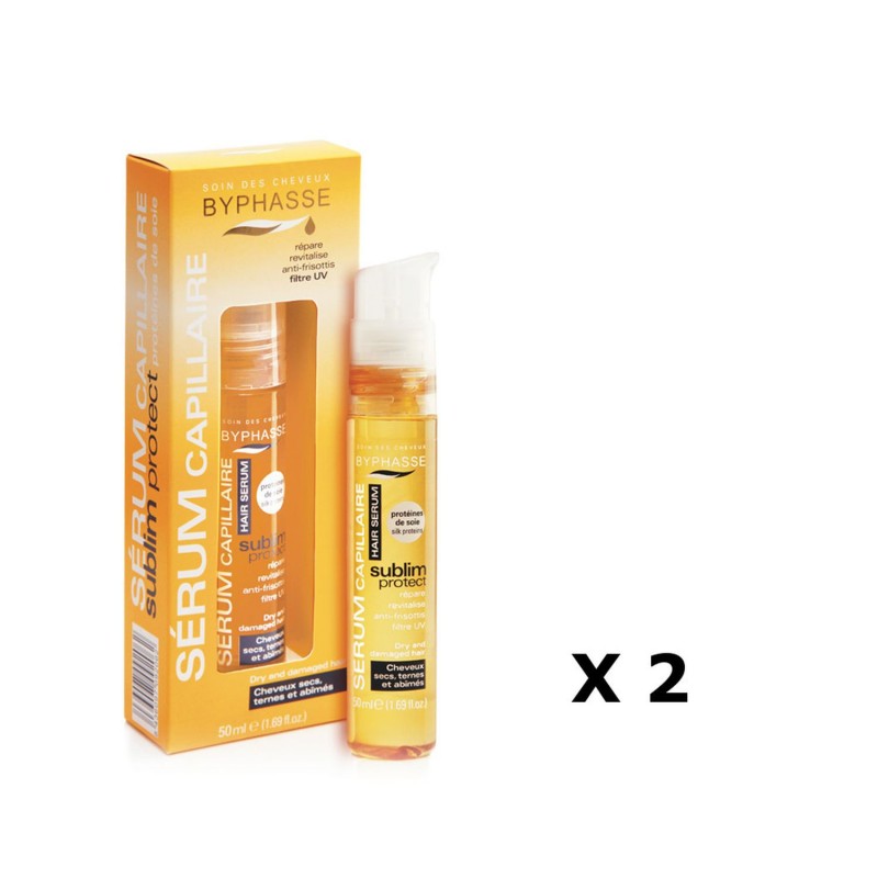 Lot de 2 - Sérum capillaire Protect Cheveux - Cheveux Secs, Ternes Et Abimés - 50 ml