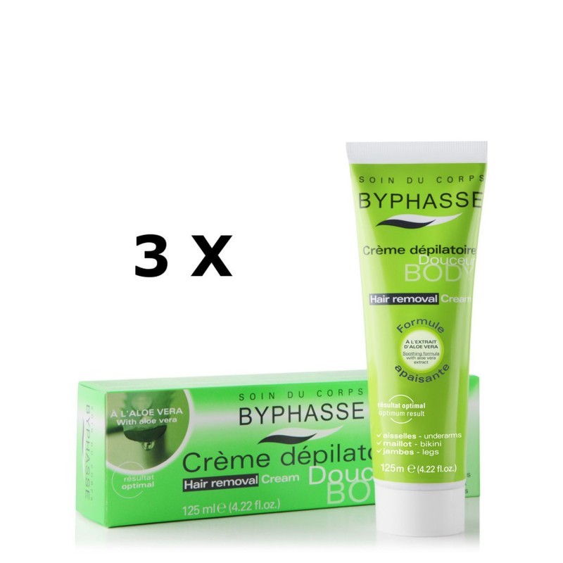 Lot de 3 - Crème dépilatoire - Aloe Vera - 125 ml