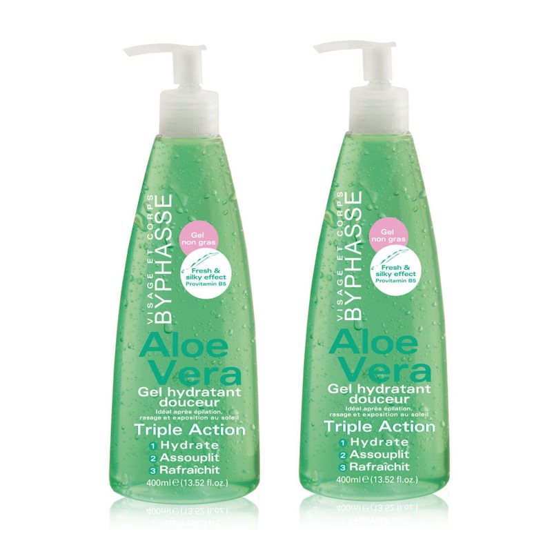 Lot de 2 - Gel Hydratant Douceur Aloe Vera - Tous types de peaux - 400 ml