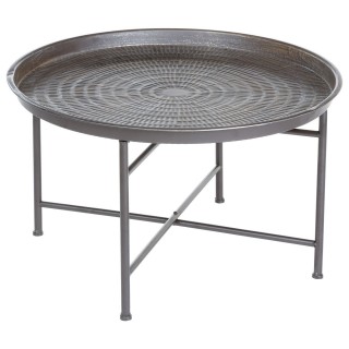 Table d'appoint en métal Instant - Diam. 65 cm - Gris