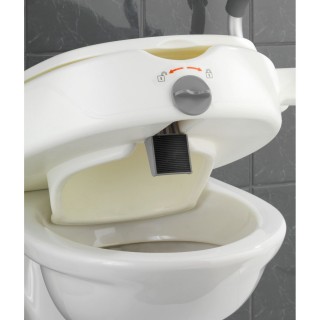 Rehausseur avec poignées pour abattant WC Secura - Plastique - Blanc