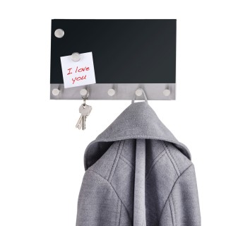 Porte-manteaux magnétique - 30 x 19 cm - Noir