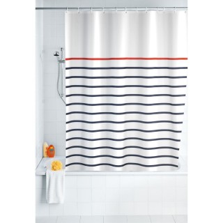 Rideau de douche Marine - Polyester - 180 x 200 cm - Blanc