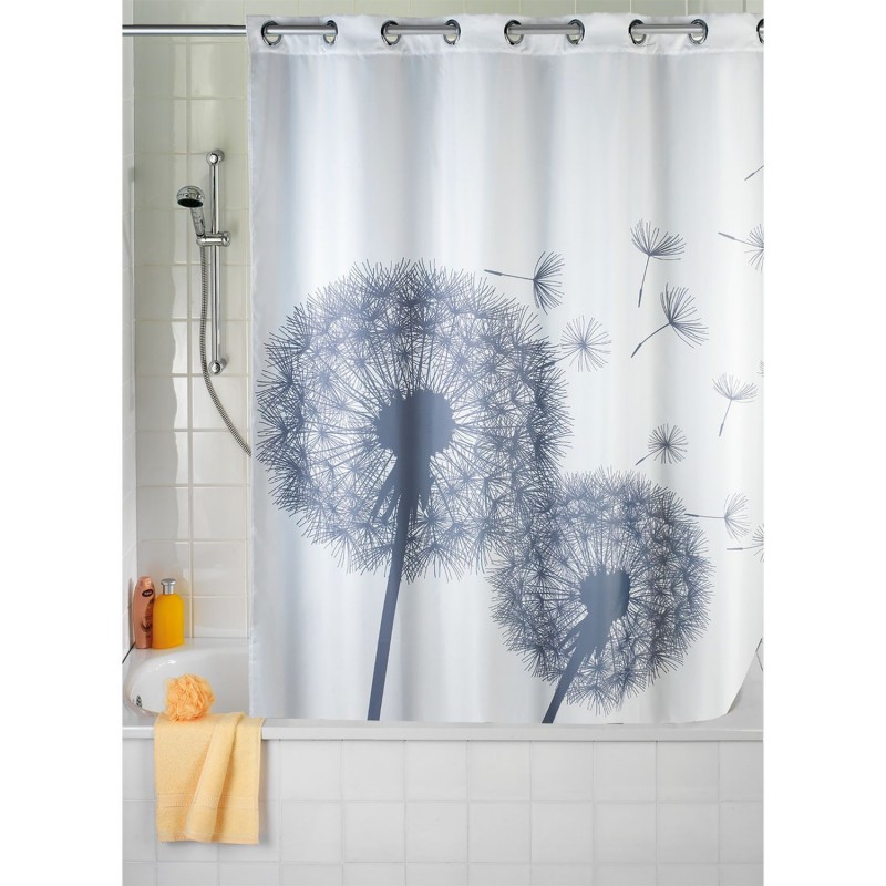 Rideau de douche anti-moisissure Astera - Polyester - 180 x 200 cm - Gris