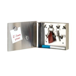 Boîte à clés magnétique Manhattan Bridge - 20 x 15 cm - Noir et blanc
