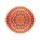 Coussin rond Mandala - Diam. 45 cm - Orange