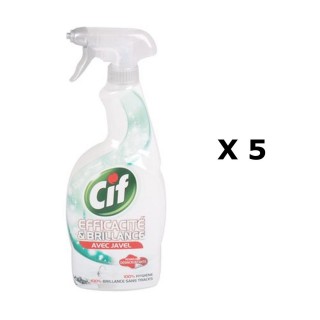 Cif Spray Efficacité et Brillance Avec Javel 750ml (lot de 4) 