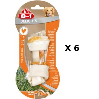 Lot de 6 - Os à mâcher Delights - Viande de Poulet - Taille S