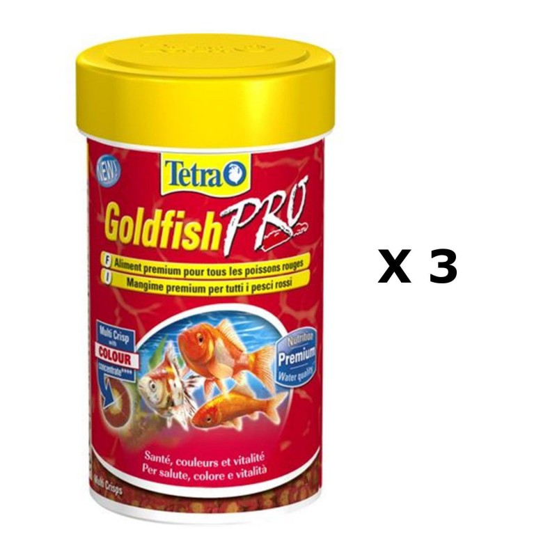 Lot de 3 - Nourriture Poissons d'eau froide Tetra Goldfish Crisps - 100 ml