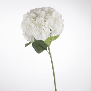 Tige artificielle d'Hortensia - H. 83 cm - Blanc