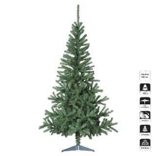 Sapin de Noël artificiel Essentiel - H. 180 cm - Vert