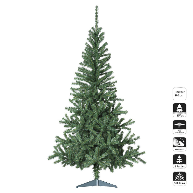 Sapin de Noël artificiel Essentiel - H. 180 cm - Vert Sapin de Noël artificiel Essentiel - H. 180 cm - Vert