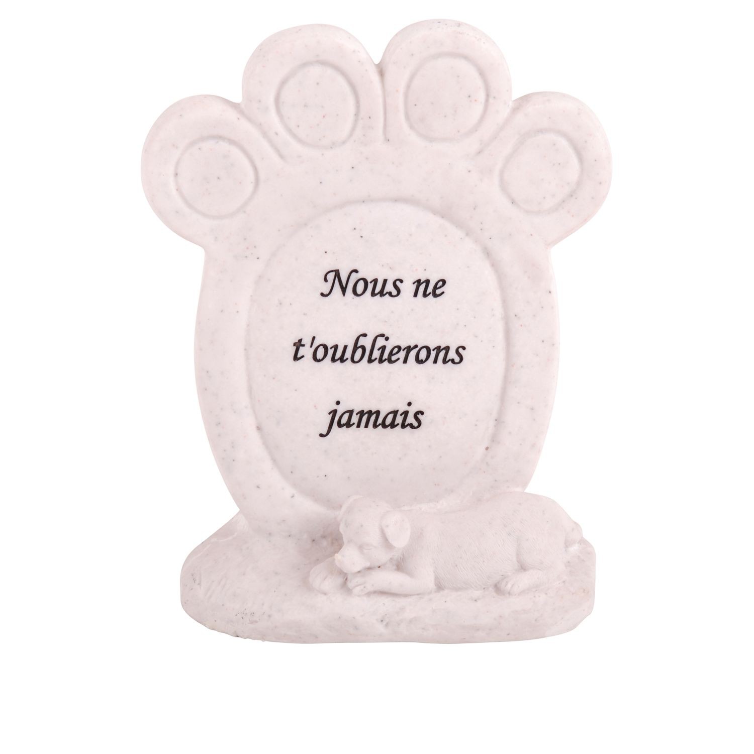 Plaque Funeraire Pour Chien Resine Blanc Toilinux