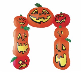 Décoration d'Halloween - Arche citrouille gonflable - H. 273 cm