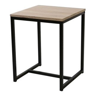 Table à café industrielle Loft - 40 x H. 50 cm - Marron naturel