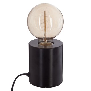 Lampe à poser en fer Ampoule - H. 10,5 cm - Noir