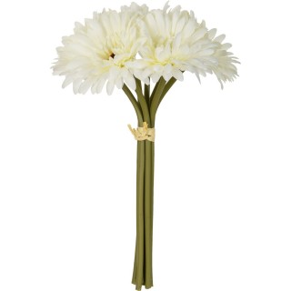Bouquet artificiel Gerbera - H. 26 cm - Blanc