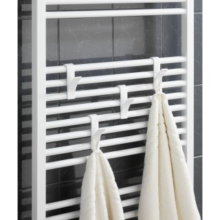2 Crochets pour radiateurs sèche-serviettes - Blanc