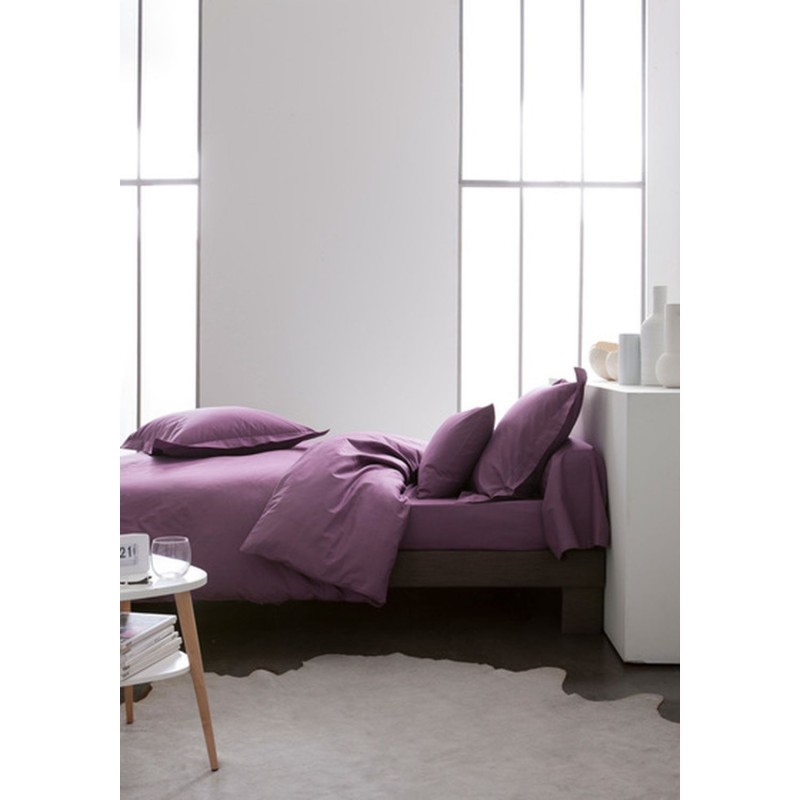 Housse de couette Figue - 100% coton 57 fils - 220 x 240 cm - Violet