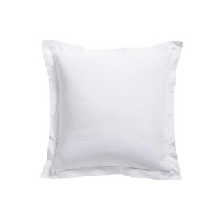 Taie d'oreiller Chantilly - 100% coton 57 fils - 75 x 75 cm - Blanc