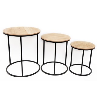 3 Tables gigognes industrielle Ela