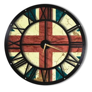 Horloge murale en métal Wall Angleterre - Diam. 50 cm - Noir