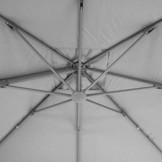 Parasol déporté rectangulaire Eléa - Inclinable - L. 400 x l. 300 cm - Gris ardoise et graphite