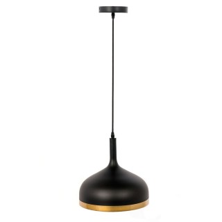 Suspension luminaire en métal Cloche - Diam. 30 cm - Noir
