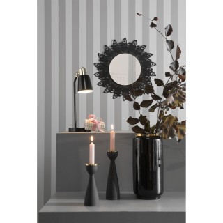 Miroir en métal filaire Plume - Diam. 60 cm - Noir