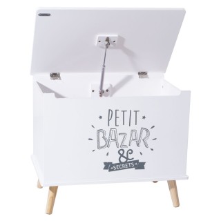 Coffre de rangement enfant Petit Bazar - L. 58 x H. 38 cm - Blanc