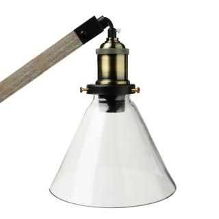 Lampe à poser rétro Alak - H. 59 cm - Noir