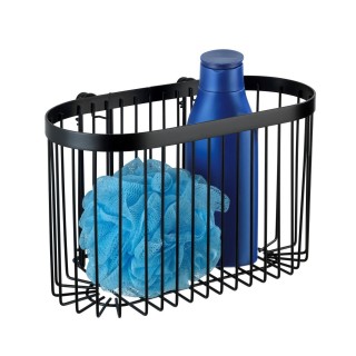 Etagère murale de douche indus Classic - L. 26 x H. 16 cm - Noir