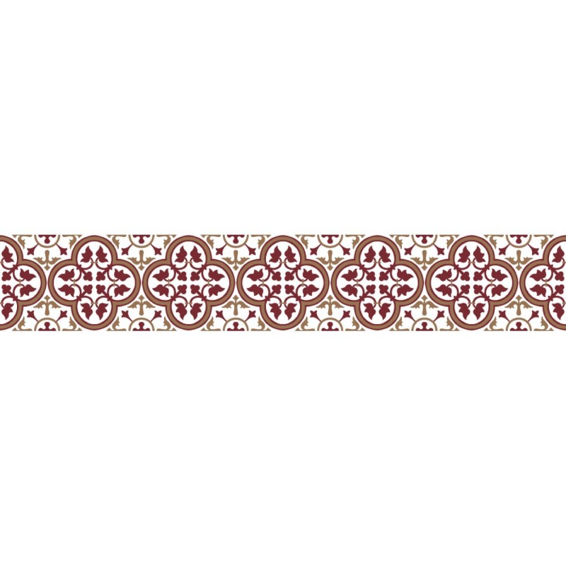 Crédence adhésive design en PVC Noémie - L. 200 x l. 40 cm - Rouge
