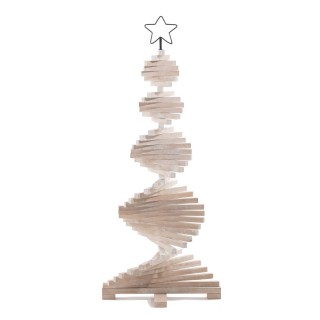 Sapin de Noël en bois articulé Lodge - H. 113 cm