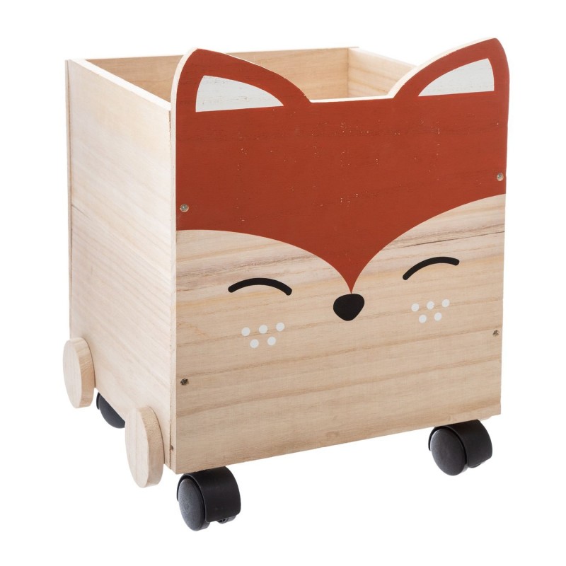 Coffre à jouets en bois enfant Renard Marron Toilinux coffre a jouet linux