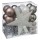 Kit déco pour sapin de Noël - 44 Pièces - Taupe, argent et gris