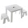 Table bureau avec tabourets enfant Douceur - L. 57 x H. 51 cm - Blanc
