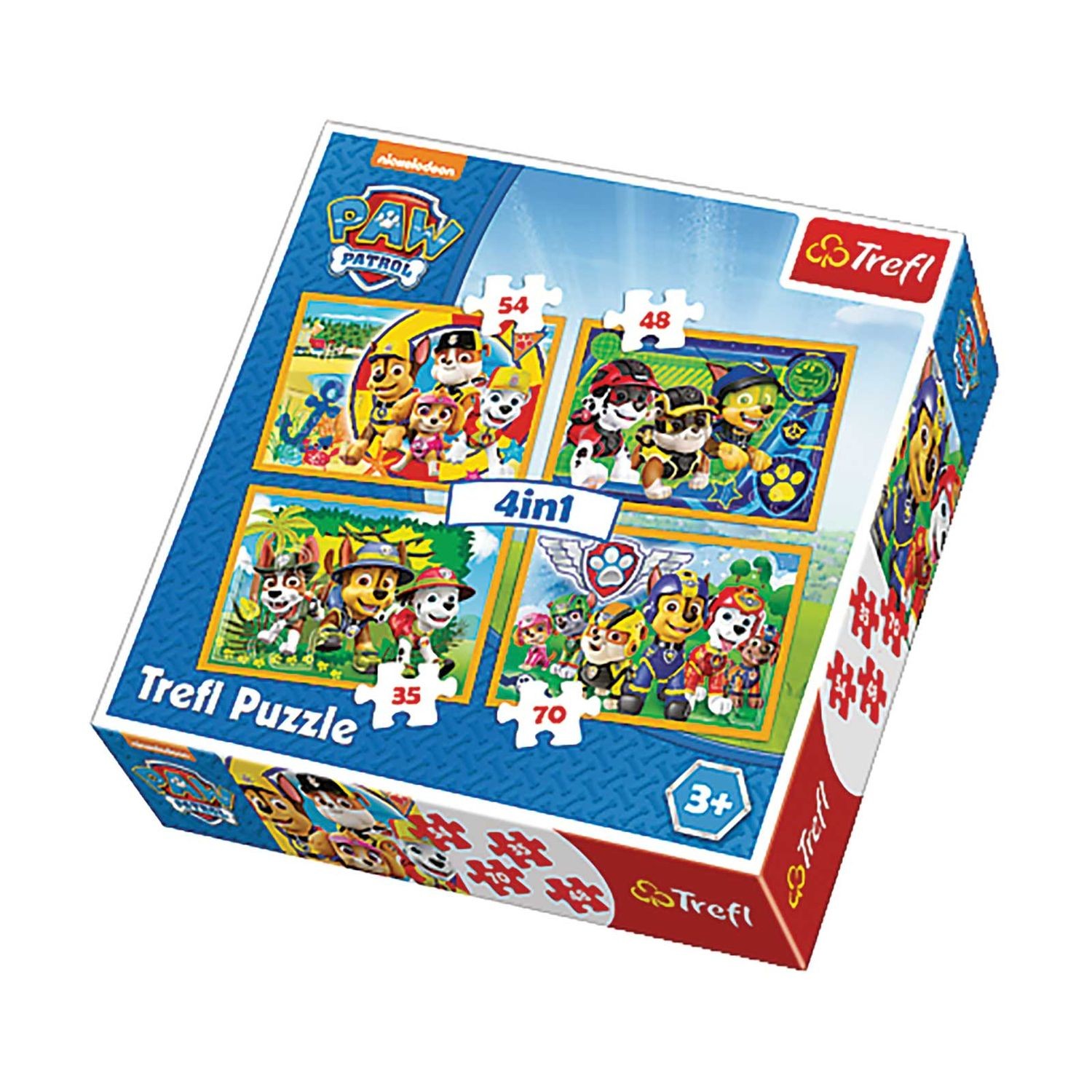 4 Puzzles Pat Patrouille 4 Ans 35 48 54 70 Pieces Toilinux