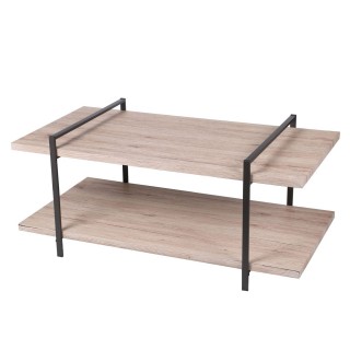 Table basse industrielle Dock - L. 120 x H. 55 cm - Noir