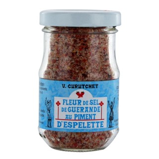 Fleur de sel de Guérande au piment d'Espelette - V. Curutchet - pot 70g
