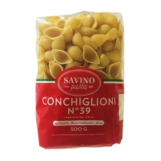 Pâtes Conchiglioni n°39  - Savino Pasta - paquet 500g