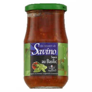 Sauce au basilic cuisinée en Provence - France - Les Saveurs de Savino - pot 350g