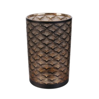 Vase design en verre Aster - H. 20 cm - Noir