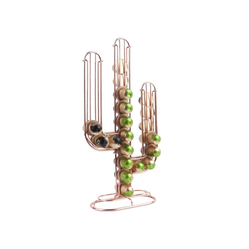 Porte-capsules design cactus Linea - Nespresso - Rose cuivré