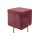 Pouf design velours chic Snog - H. 47 cm - Rouge terracotta