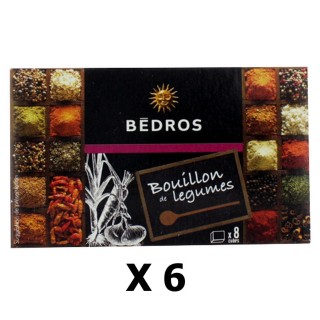 Lot 6x Bouillon de légumes - Bedros - 8 cubes - paquet 80g